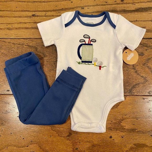 6M Golf Mud Pie 2 piece Outfit Perfect for Master's Weekend - Picture 1 of 1